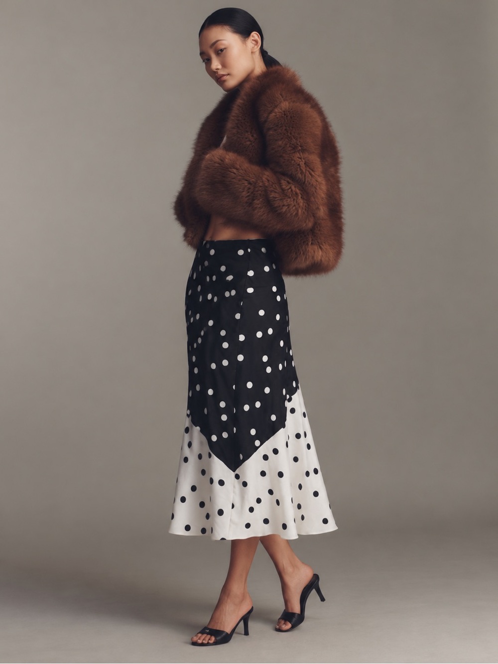 Lisa Says Gah Lily Skirt in Black & White Dot Size S